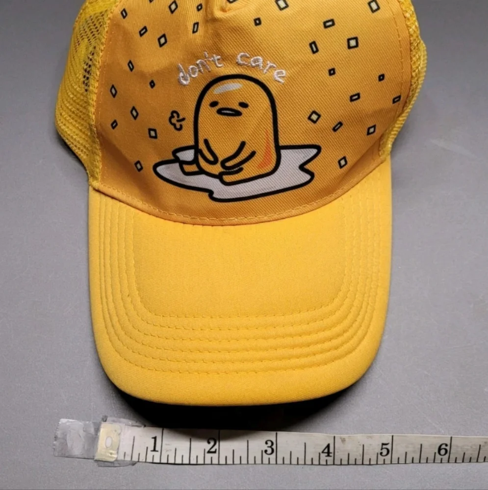 Gudetama Lazy Egg Hat Cap Snapback Sanrio Dont Care Adjustable